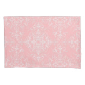 Double Damask Bleek Princess Pink Kussensloop (Voorkant-Links)
