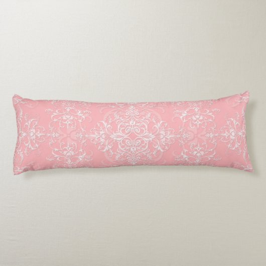 Double Damask Bleek Princess Pink Lichaamskussen (Achterkant)