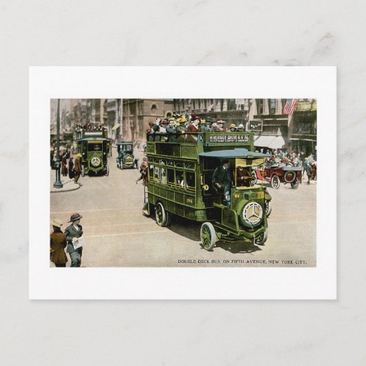 Double Deck Bus, New York City Briefkaart (Voorkant)