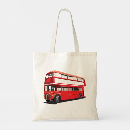 Double Decker Bus Canvas tas (Achterkant)