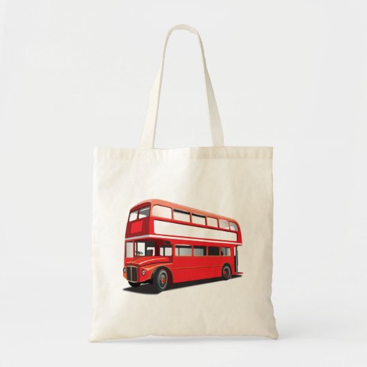 Double Decker Bus Canvas tas (Voorkant)