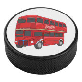 Double-decker bus cartoon illustration hockey puck (3/4)