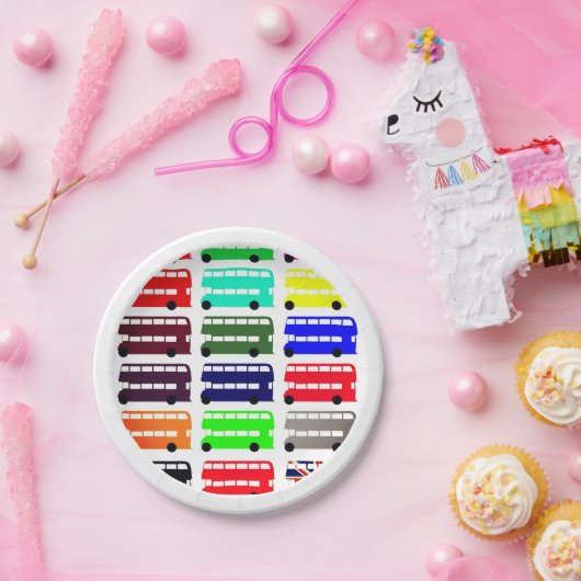 Double Decker Bus - Londen, Engeland (Partij) Papieren Bordje (Feest)