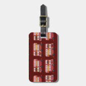 Double Decker Bus Pattern Cute Art Style Bagagelabel (Voorkant verticaal)