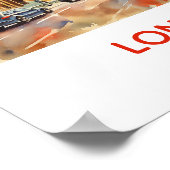 Double-Decker Rijden door Big Ben - Londen, Engela Poster (Hoek)