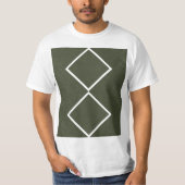 Double Diamond Moss Green Graphic T-shirt (Voorkant)
