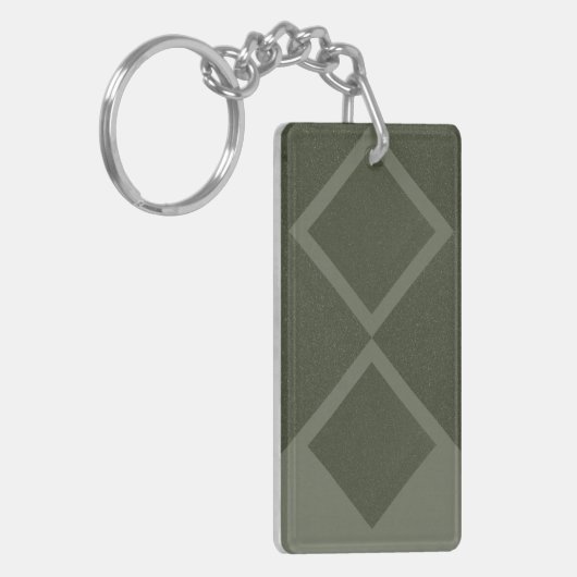 Double Diamond Moss Groene Sleutelhanger –  (Voorkant Links)