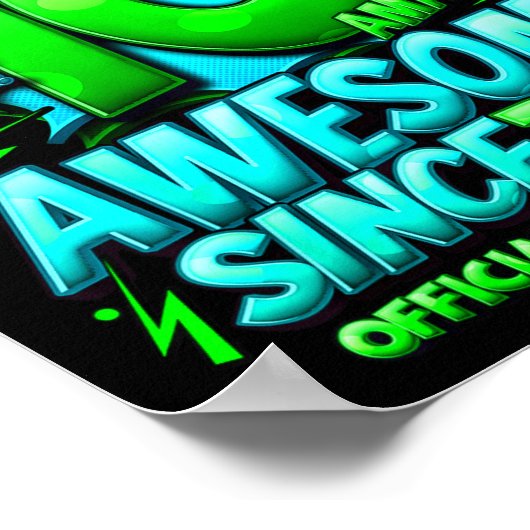 Double Digits 10 Year Old Boys 10th Birthday Boy  Poster (Hoek)