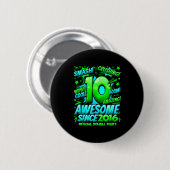 Double Digits 10 Year Old Boys 10th Birthday Boy Ronde Button 5,7 Cm (Voorkant /achterkant)