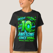 Double Digits 10 Year Old Boys 10th Birthday Boy T-shirt (Voorkant)
