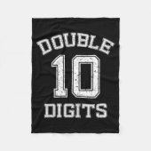Double Digits 10th Birthday 10 Year Old Fleece Deken (Voorkant)