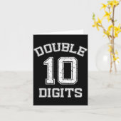 Double Digits 10th Birthday 10 Year Old Kaart (Gele Bloem)