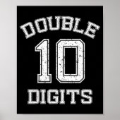 Double Digits 10th Birthday 10 Year Old  Poster (Voorkant)