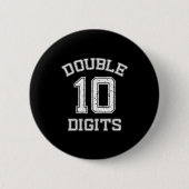 Double Digits 10th Birthday 10 Year Old Ronde Button 5,7 Cm (Voorkant)
