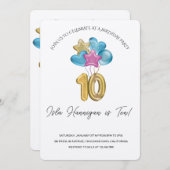 Double Digits Birthday Bash Kaart (Voorkant / Achterkant)