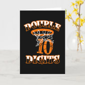 Double Digits Birthday Decorations Boy 10 Sketll 1 Kaart (Gele Bloem)