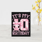 Double Digits Birthday Girl 10th Birthday Coquette Kaart (Gele Bloem)