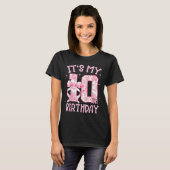 Double Digits Birthday Girl 10th Birthday Coquette T-shirt (Voorkant volledig)