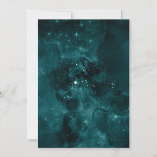 Double Digits Boys Neon Space 10th Birthday Kaart (Achterkant)