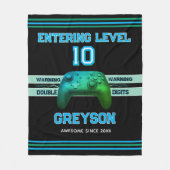 Double digits! Perfect Ten Year old Birthday  Flee Fleece Deken (Voorkant)