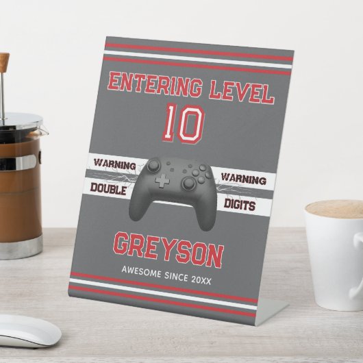 Double digits! Perfect Ten Year old Birthday Reclamebord Met Voetstuk (Insitu)