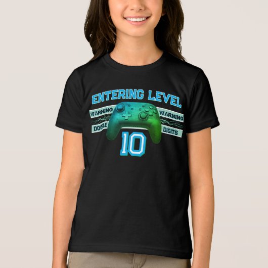 Double digits! Perfect Ten Year old Birthday Tri-Blend Shirt (Voorkant)
