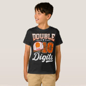 Double Digits Ten Basketball 10 Year Old Birthday  T-shirt (Voorkant volledig)