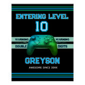 Double digits! Ten Year old's Birthday Perfect Poster (Voorkant)