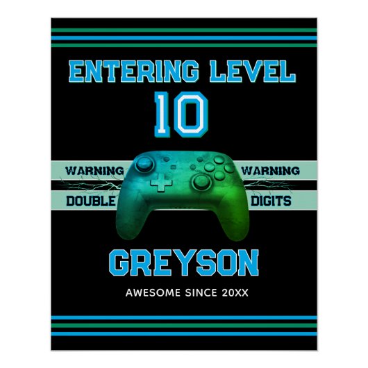 Double digits! Ten Year old's Birthday Perfect Poster (Voorkant)