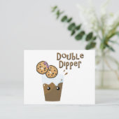 Double Dipper Cookies N Melk Briefkaart (Staand voorkant)
