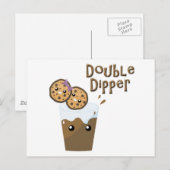Double Dipper Cookies N Melk Briefkaart (Voorkant / Achterkant)