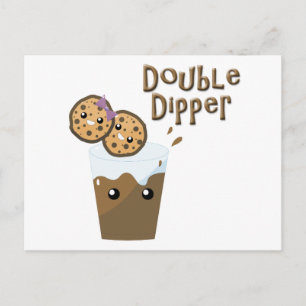 Double Dipper Cookies N Melk Briefkaart