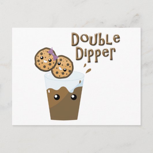 Double Dipper Cookies N Melk Briefkaart (Voorkant)
