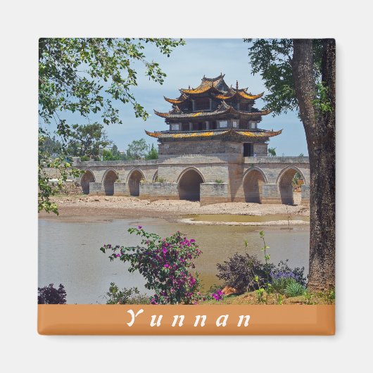 Double Dragon Bridge, Chenguan, Yunnan - China Magneet (Voorkant)
