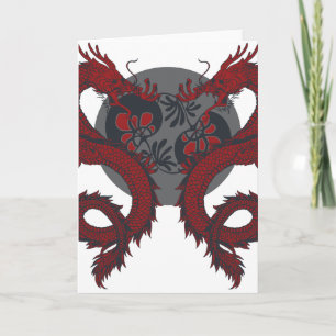 Double Dragon-Wenskaart Kaart