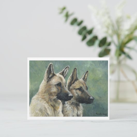 "Double Duty" Duitse Briefkaarten voor herderskuns (Staand voorkant)