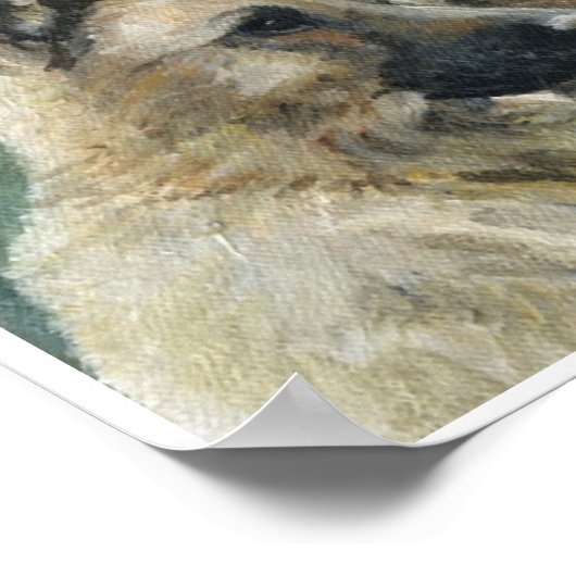 "Double Duty" Duitse herder print van olievlek (Hoek)