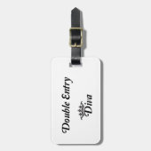 Double Entry Diva Bagagelabel (Voorkant verticaal)