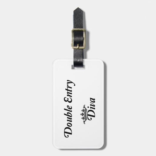 Double Entry Diva Bagagelabel (Voorkant verticaal)