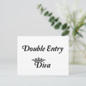 Double Entry Diva Briefkaart (Staand voorkant)