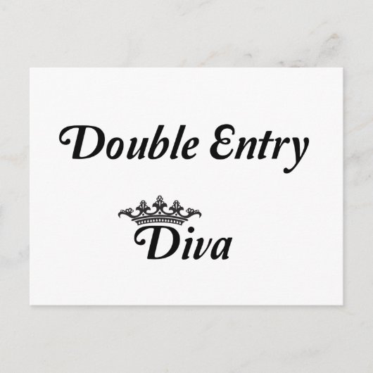 Double Entry Diva Briefkaart (Voorkant)