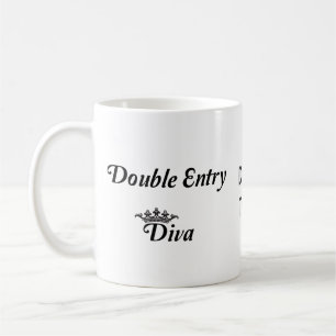 Double Entry Diva Koffiemok