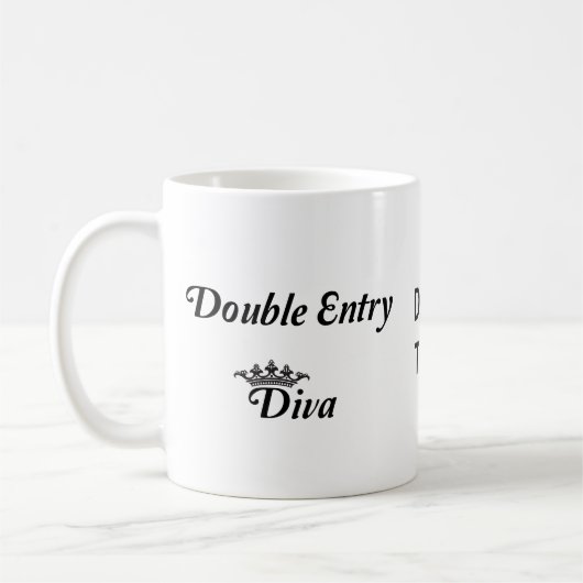 Double Entry Diva Koffiemok (Links)
