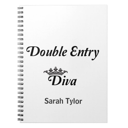 Double Entry Diva Notitieboek (Voorkant)