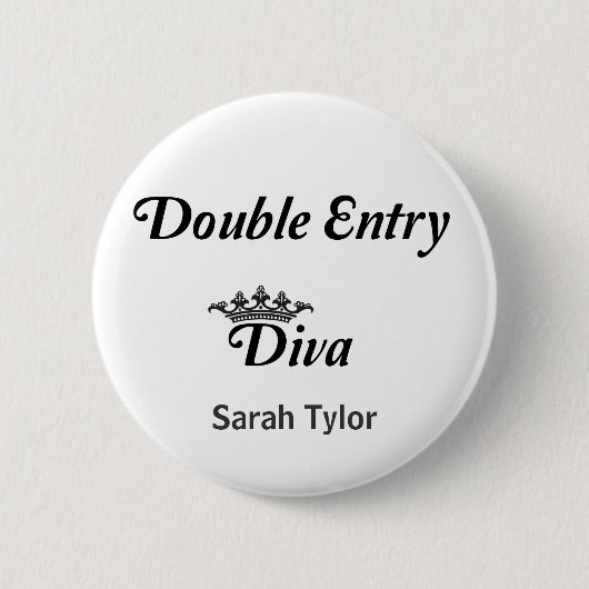 Double Entry Diva Ronde Button 5,7 Cm (Voorkant)