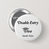 Double Entry Diva Ronde Button 5,7 Cm (Voorkant /achterkant)