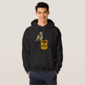 Double Espresso Coffee Cute Funny Owl Birdwatch Hoodie (Voorkant volledig)