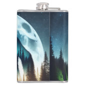 Double Exposure Bigfoot, Eagle and Full Moon Heupfles (Achterkant)