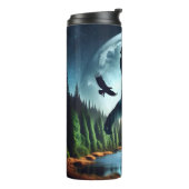 Double Exposure Bigfoot, Eagle and Full Moon Thermosbeker (Gedraaid links)