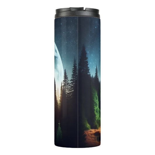 Double Exposure Bigfoot, Eagle and Full Moon Thermosbeker (Achterkant)